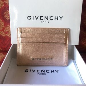 Givenchy Pandora Rose Gold Metallic Card Case